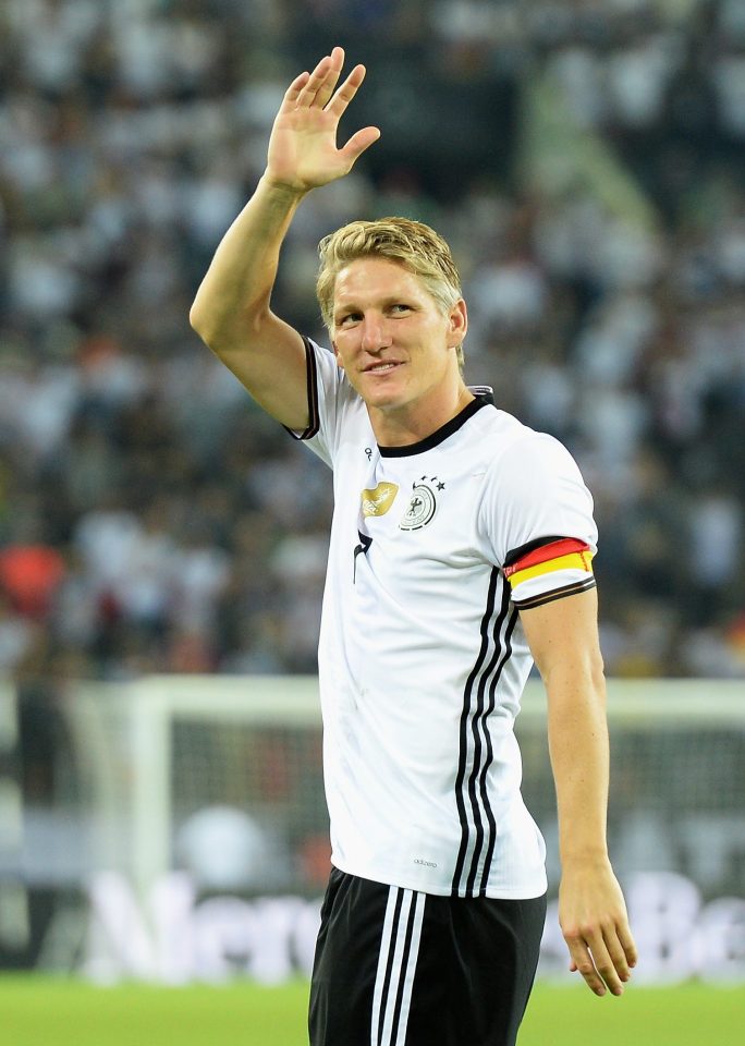  Bastain Schweinsteiger retired from international football last night win a 2-0 over Finland