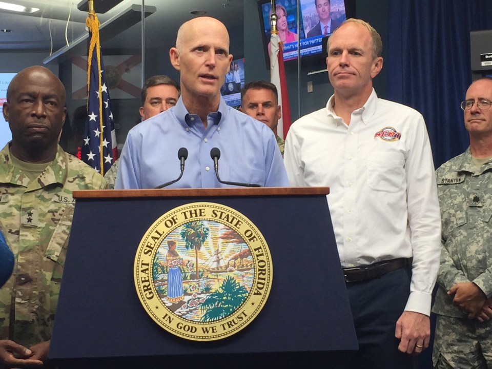  Governor Rick Scott has declared a state of emergency and urged residents to take precautions against the high winds