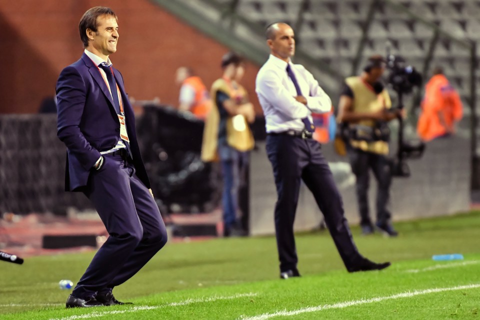  Julen Lopetegui got the better of Roberto Martinez in his first game as Spain boss