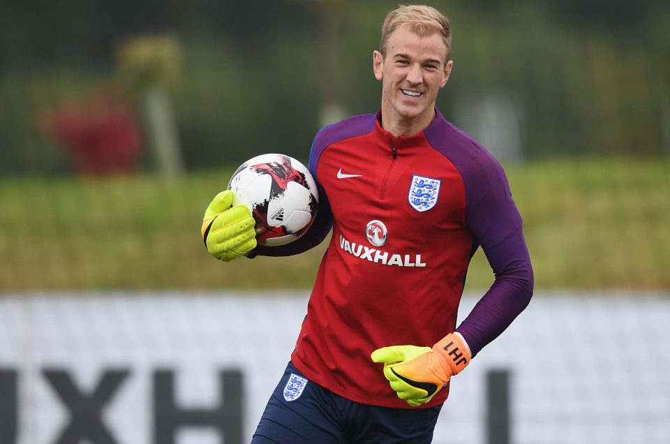  Hart looks smiles better after returning to England training following his Turin trip