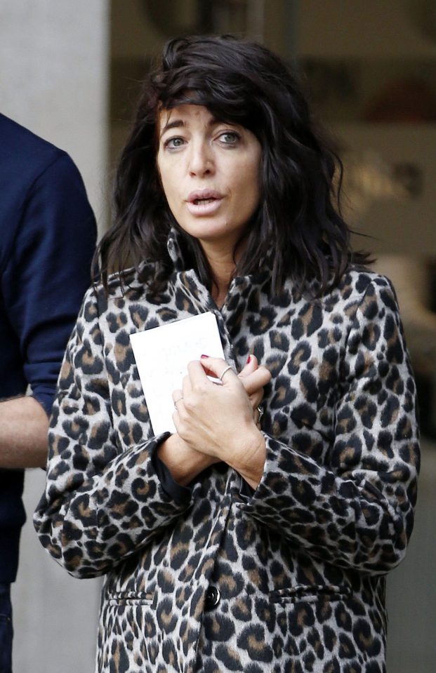 Claudia Winkleman out and about in London yesterday