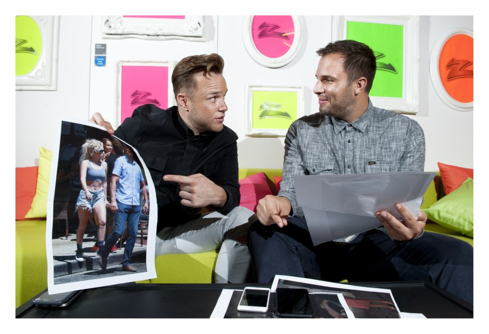  Dan Wootton and Olly Murs in the Bizarre HQ, ahead of the singer's Strictly performance tomorrow night