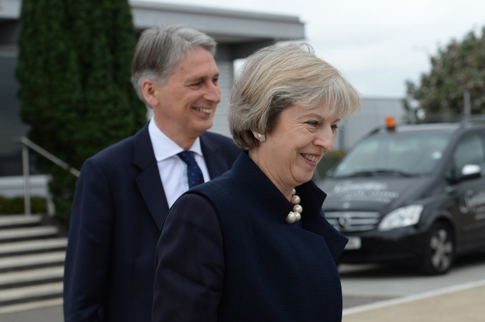  Theresa May and Philip Hammond were stuck on the tarmac at Heathrow today as Britain's top banker sat in traffic