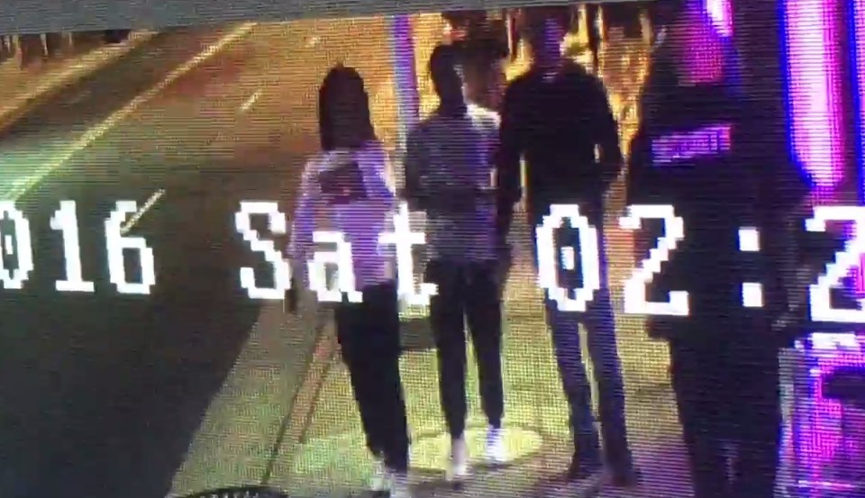  CCTV footage shows friends walking at 2.26am on the day of the shooting