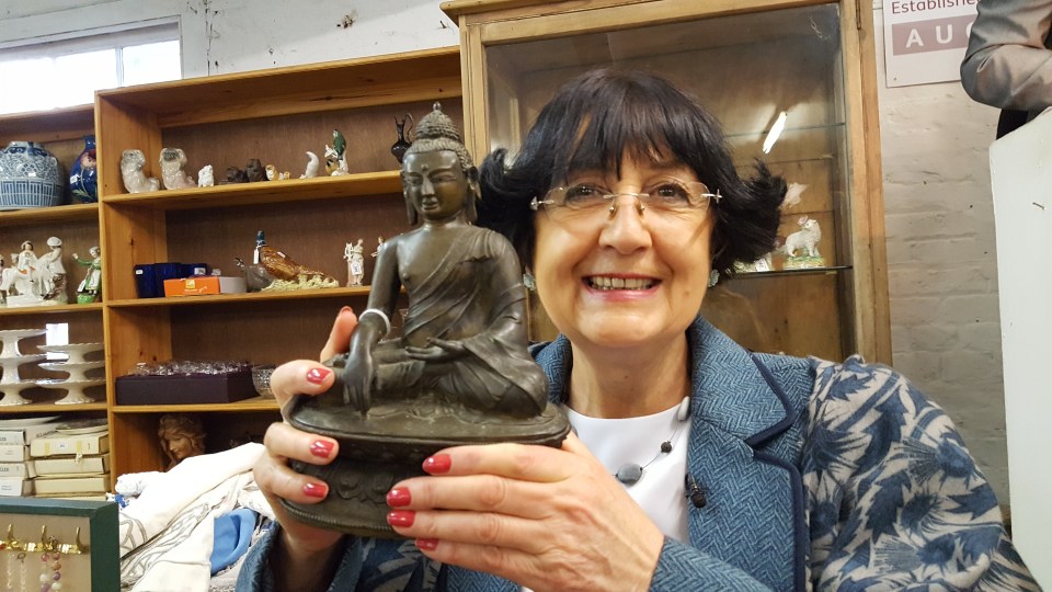  Anita Manning picked up this bronze Buddha for just £50 in a shop in Kent