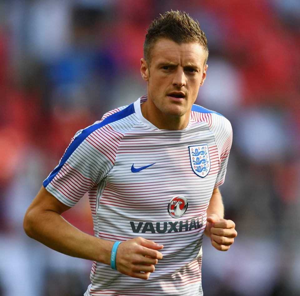  Jamie Vardy was an unused substitute against Slovakia on Sunday