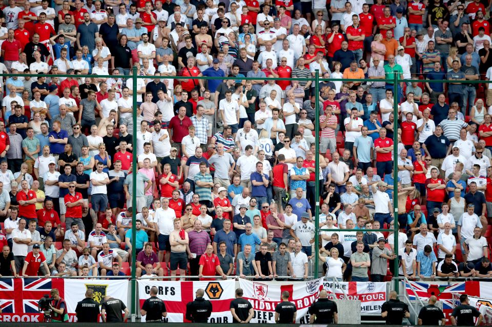  Support ... As many as 2,000 travelling fans are thought to have made the journey to see England's opening World Cup qualifier