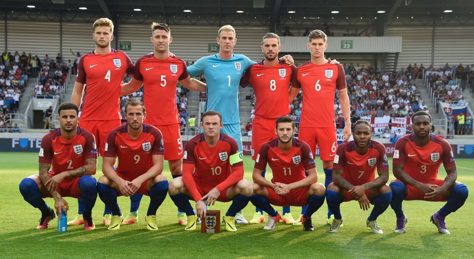  The England team who started against Slovakia