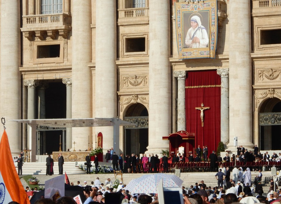  The canonisation ceremony where Mother Teresa was officially declared a saint