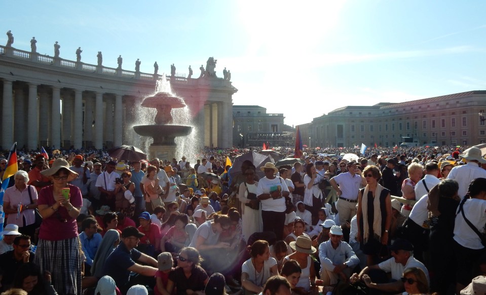  Thousands turned out for the canonisation ceremony at the Vatican