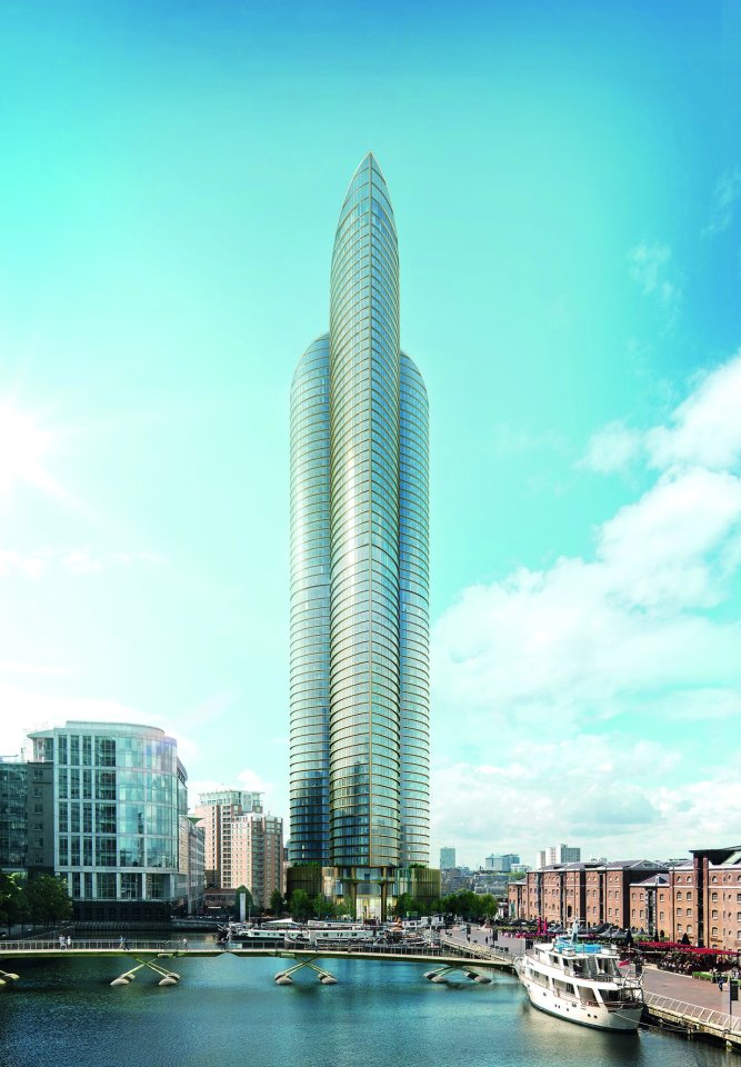  The height of sophistication: Standing tall at a vertigo-inducing 770 feet the Spire London will be the high residential building Western Europe