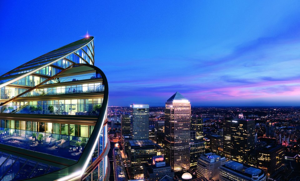  The Spire London will host a cocktail bar, infinity pool, spa, and gym, and will give residents breathtaking views of London's skyline