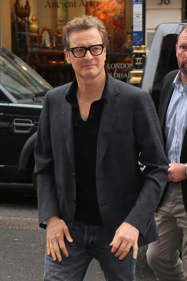 Colin Firth also looked suave as he arrived to promote the movie