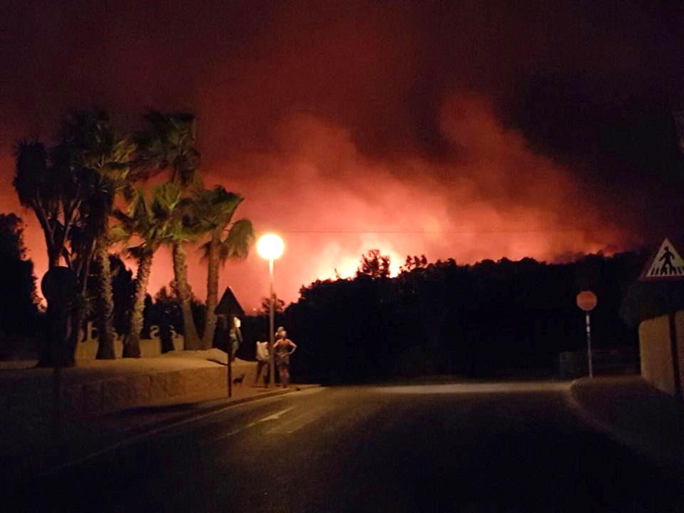  British expats described the fires as "out of control"