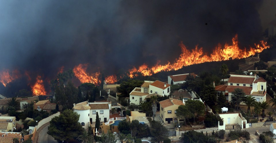  Dozens of homes are thought to have been destroyed in the fires