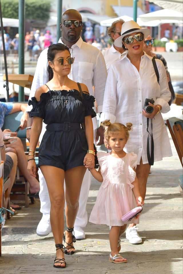  The mum of three also went shopping in the village with Penelope, Kris and Corey