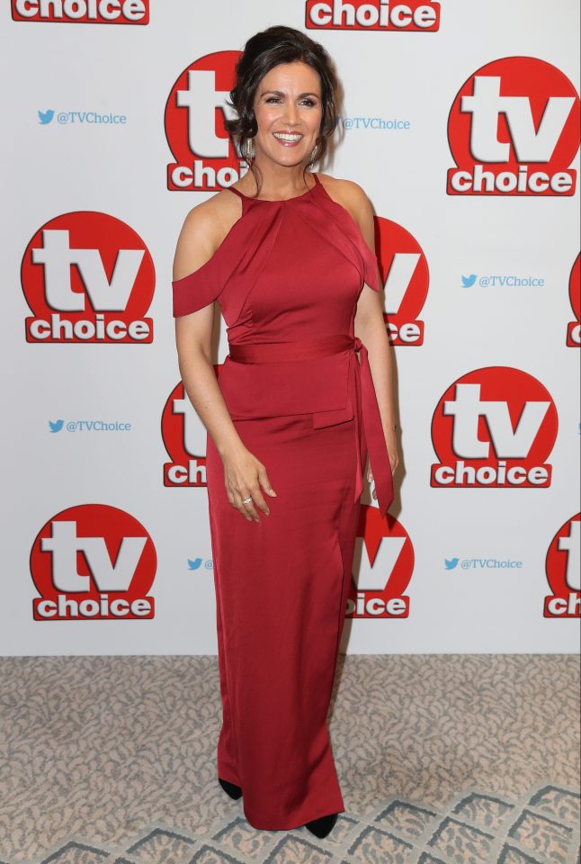  Susanna looked dazzling Monday at the TV Choice Awards