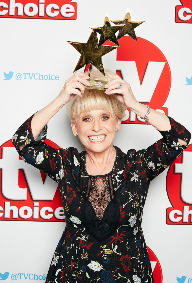  Dame Barbara Windsor has been recognised with an outstanding contribution to television nod at this year's TV Choice Awards