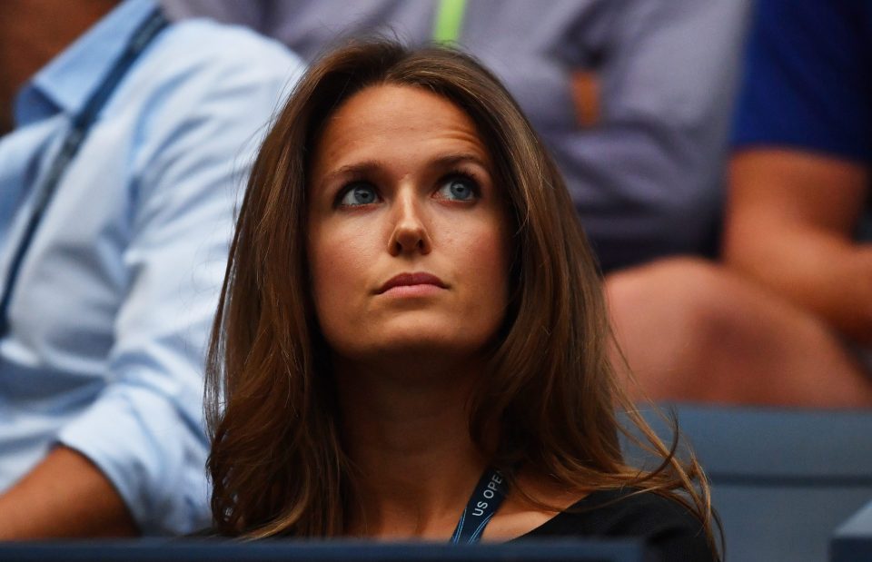  Kim watched as Andy Murray sealed his spot in the US Open quarter-final