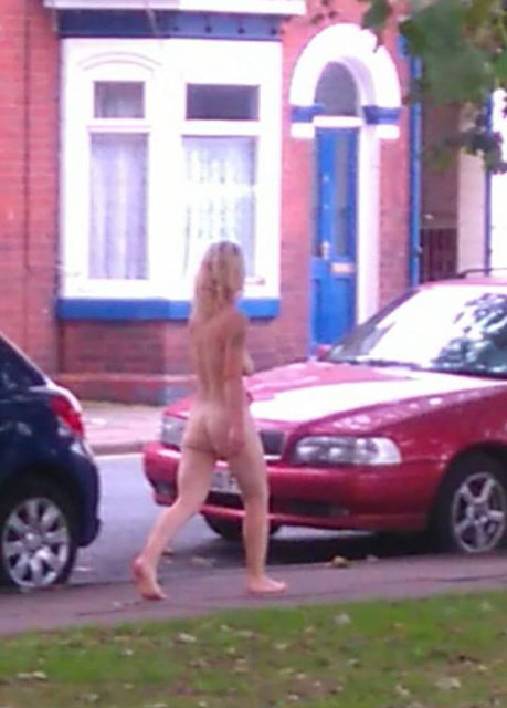  Walking down a street in Doncaster completely naked