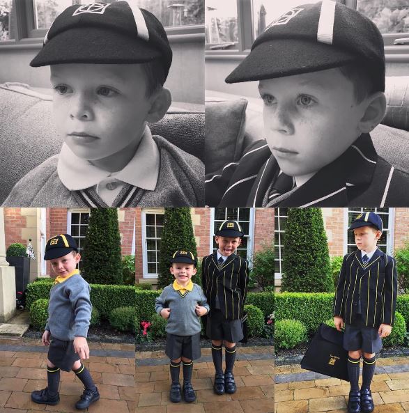  Man U ace Roo wrote: ’Proud dad this morning. First day back at school for my boys’