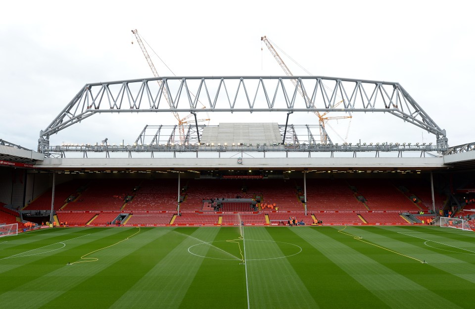  This photo shows the renovated Main Stand at Anfield