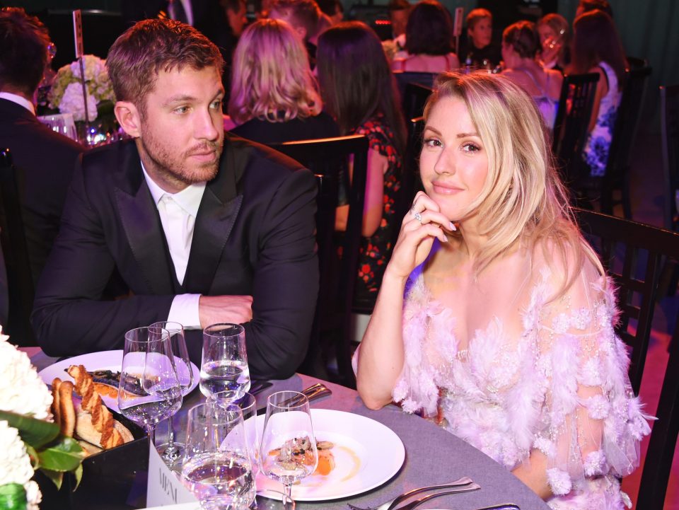  Ellie took her seat alongside Calvin Harris