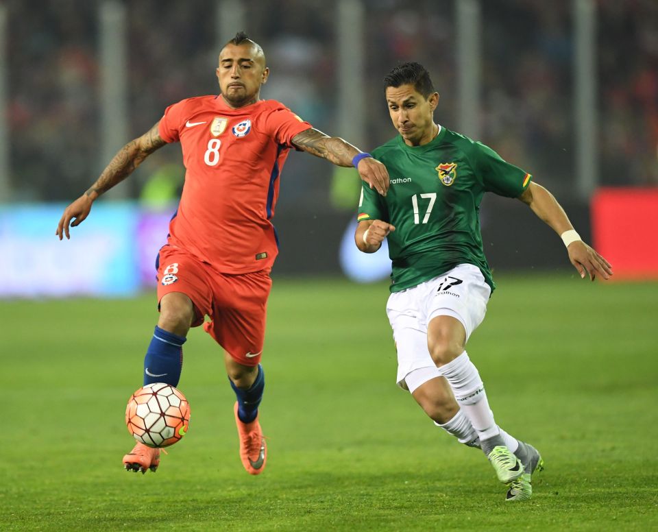  ... It's Bayern Munich and Chile midfielder Arturo Vidal