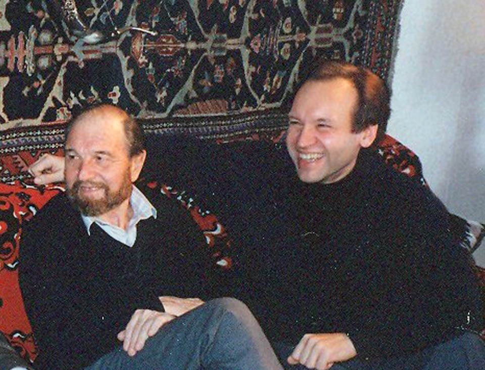  Spy author Gennady Sokolov, pictured left with British traitor George Blake, has said it was likely British forces had become wary Berezovsky was going to use the photographs again