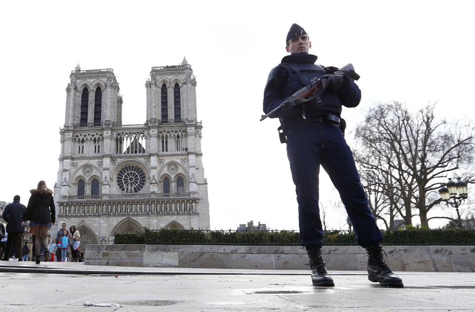  A Peugeot 607 was found with its lights flashing close to the landmark at the heart of the French capital