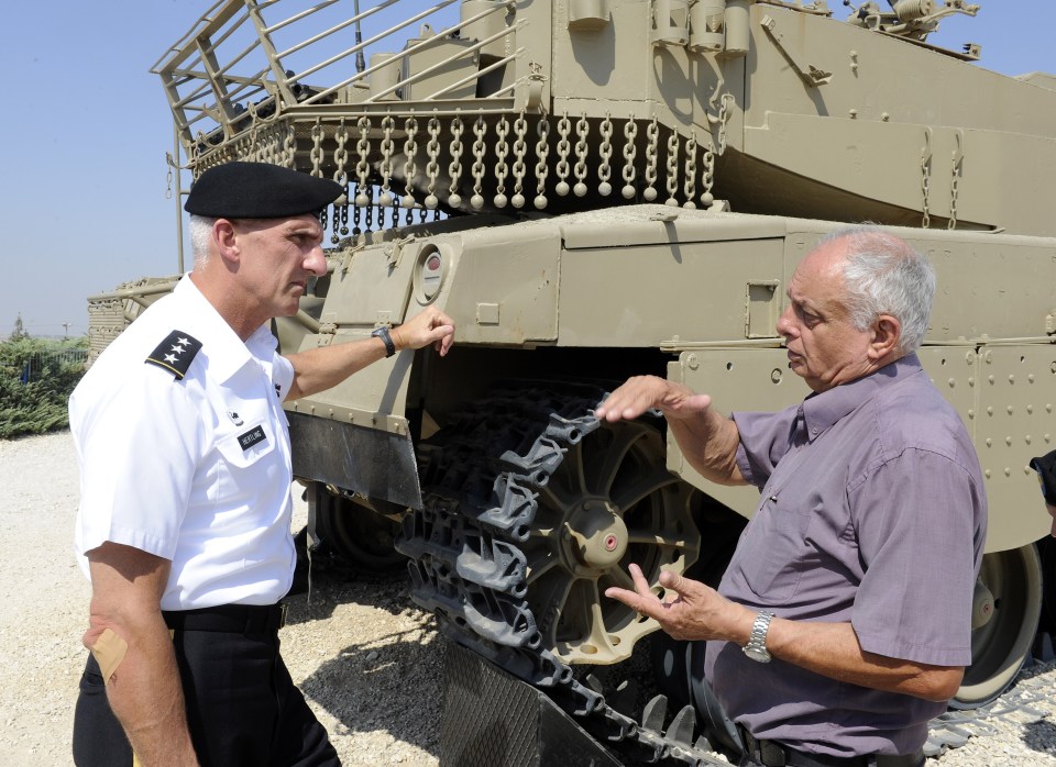  The Republican presidential candidate was slammed by retired Army Lt. Gen. Mark Hertling (left, on a visit to Israel in 2011)