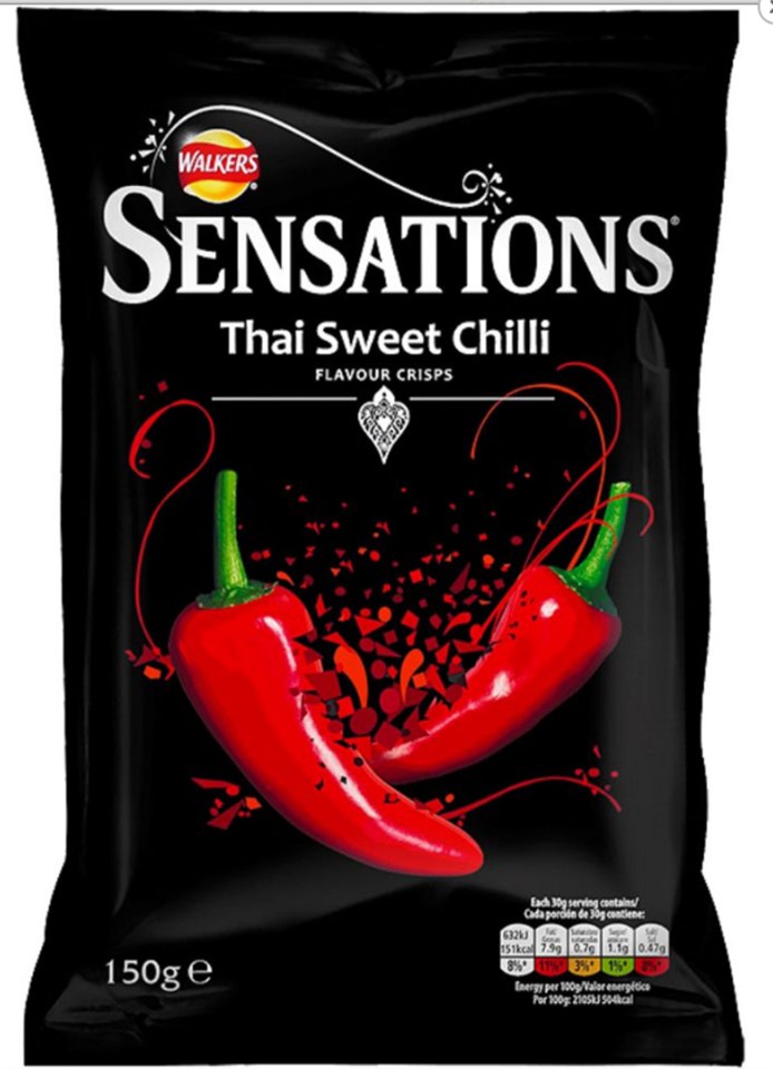  Walkers Sensations Thai sweet chilli crisps are just one of the options in the meal deal at Sainsbury's