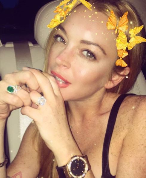  Lindsay says she bought herself the £220,000 sparkler