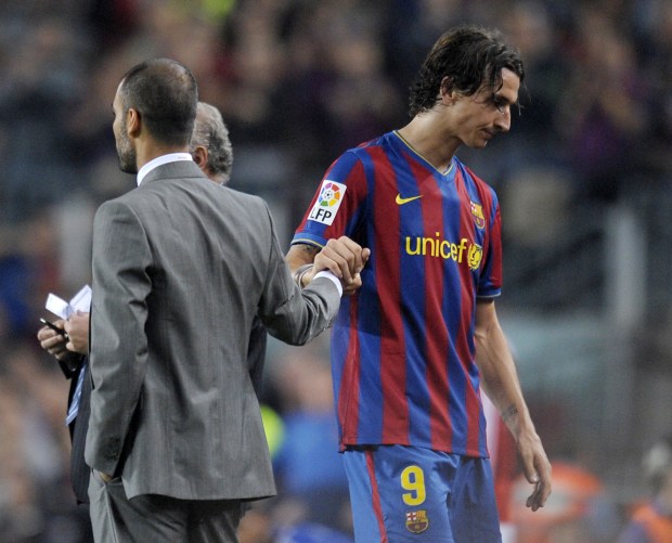 Zlatan Ibrahimovic and Pep Guardiola fell out at Barcelona