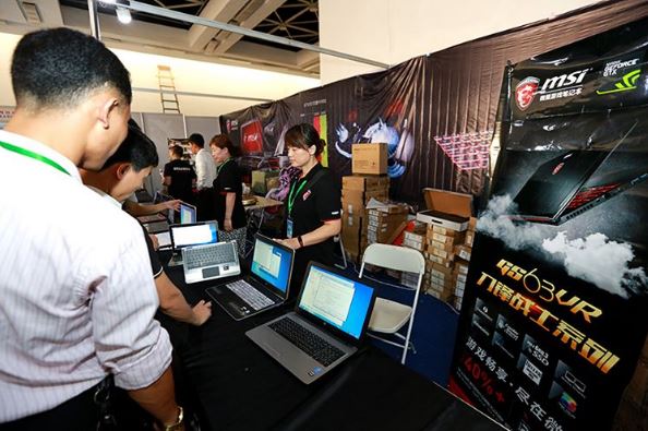 The 12th Pyongyang Autumn International Trade Fair saw stalls selling budget laptops