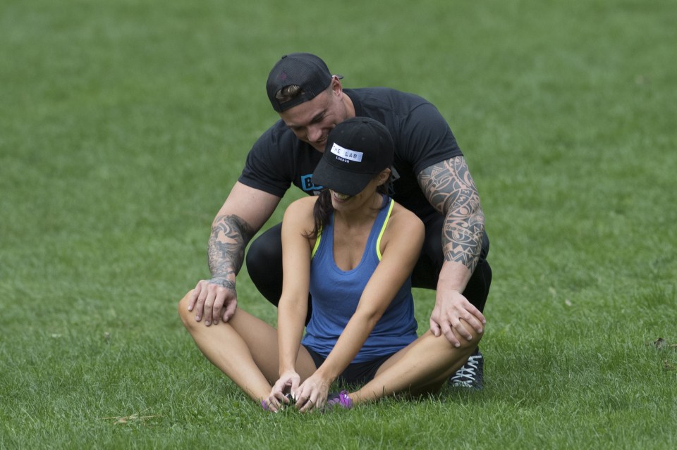  Tom gave Sophie a hand with her stretches