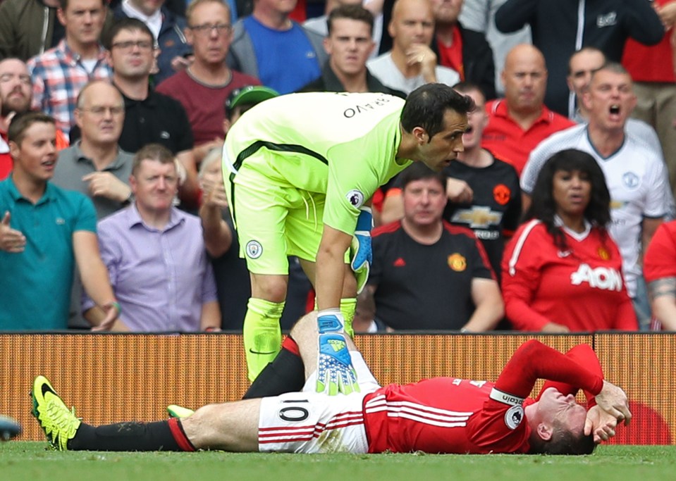 Claudio Bravo had a torrid time in goal at Old Trafford