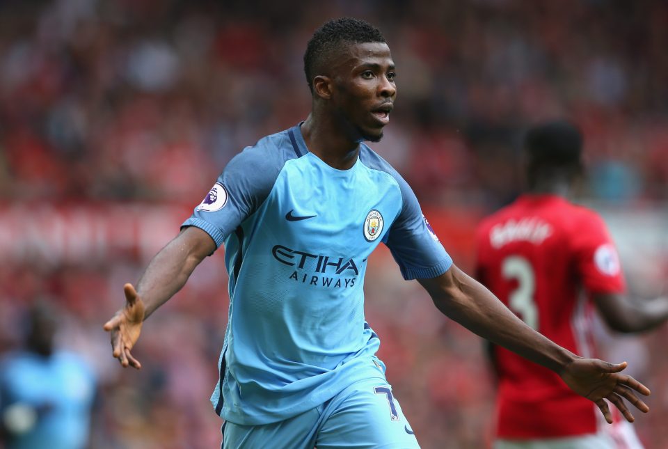  Kelechi Iheanacho scored what turned out to be the winner as City won the Manchester derby 2-1