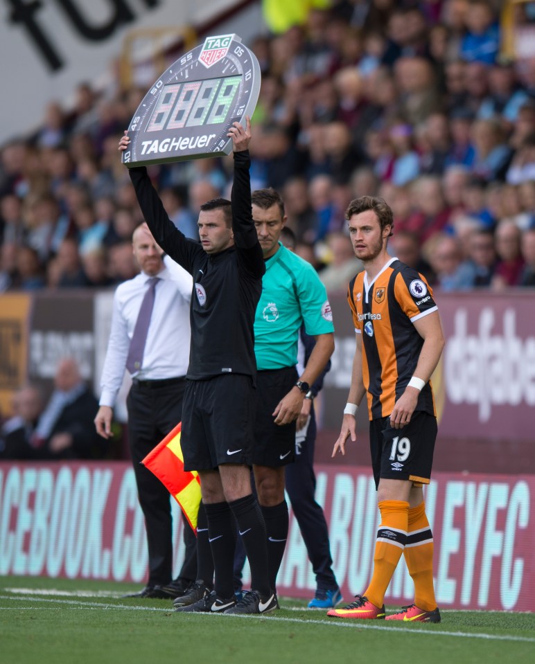  Will Keane of Hull City comes on for his debut yesterday at Burnley