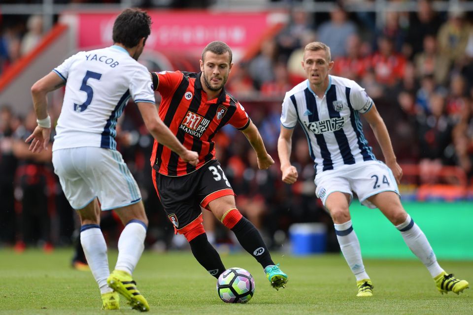  Wilshere helped Bournemouth to a 1-0 win over West Brom