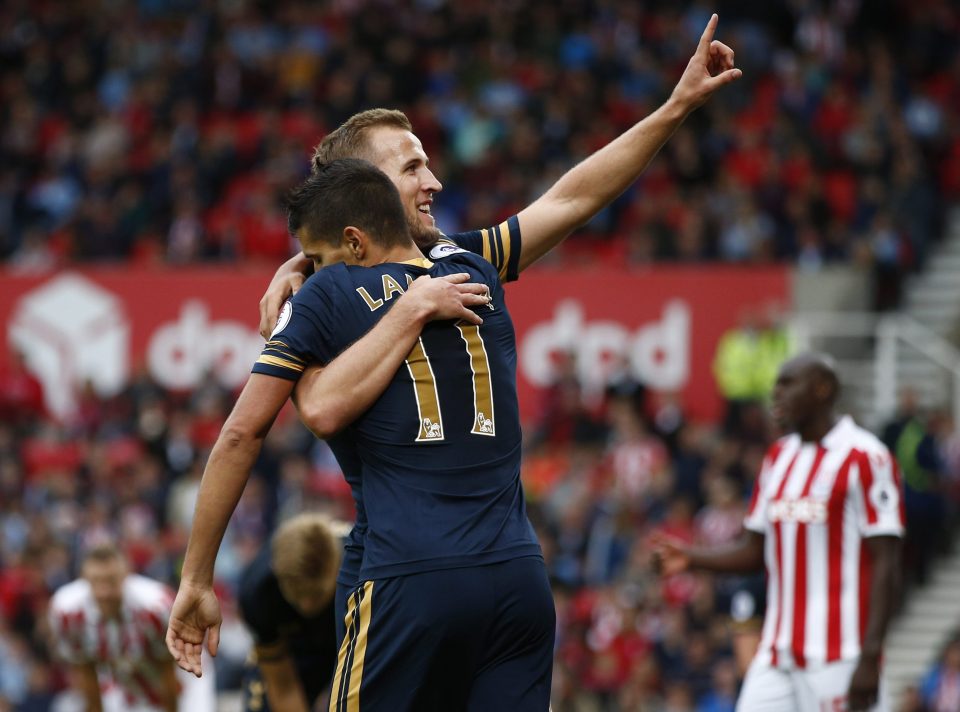 Harry Kane netted his first Premier League goal of the season against Stoke