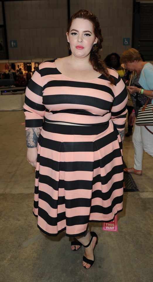 Size 26 supermodel Tess Holliday strutted her stuff in stripes