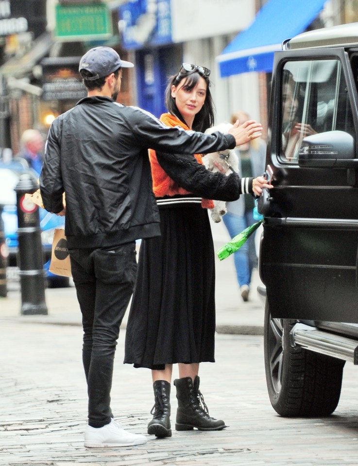 He played the true gent and held the car door open for the Strictly babe