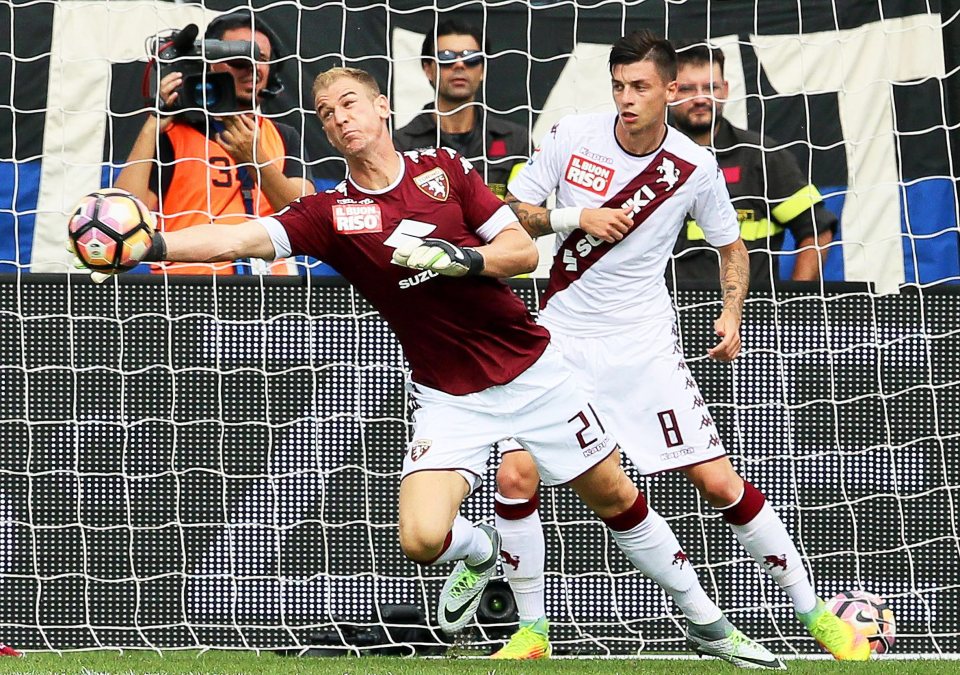  Joe Hart in action for Torino on his dreadful Serie A debut