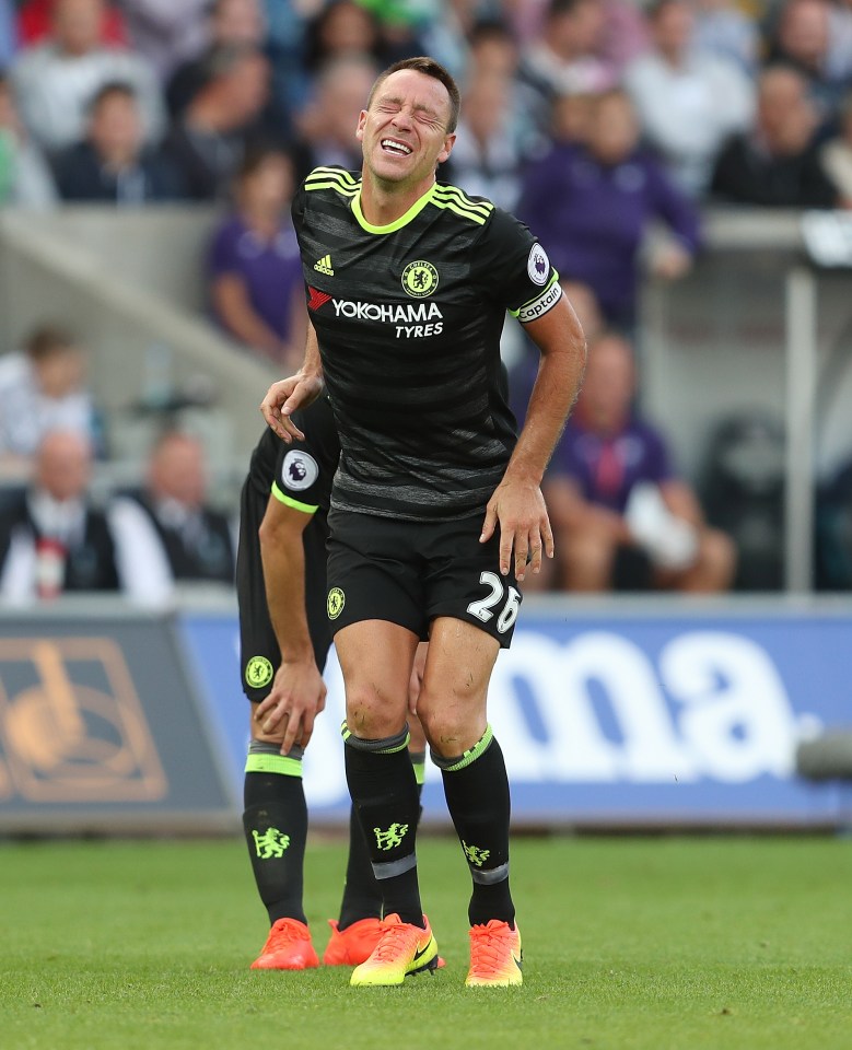 John Terry will miss the game after picking up a foot injury in the 2-2 draw at Swansea