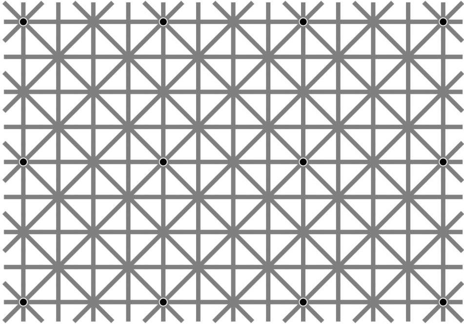  You probably won't be able to see all 12 dots in this pattern