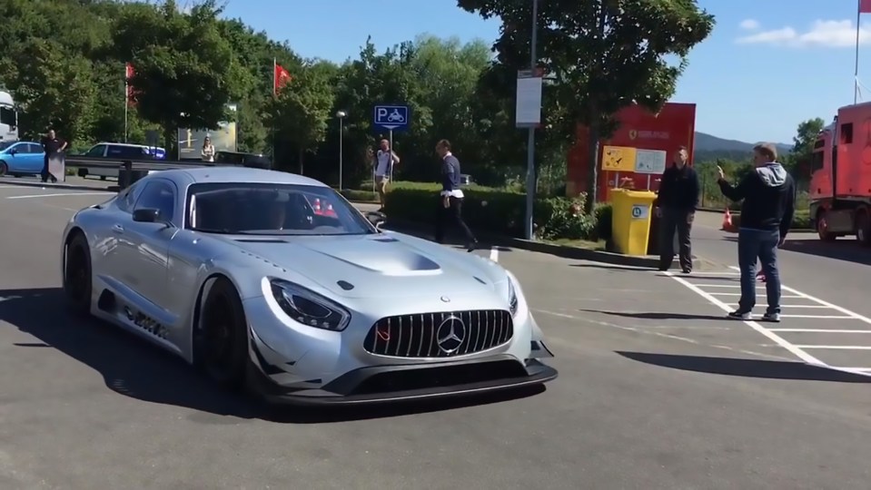 Ambramovic's silver Mercedes-Benz AMG GT3