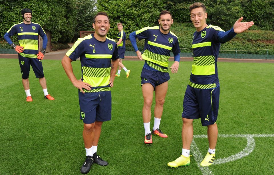  The only current player who made Cazorla's dream team was Mesut Ozil (right)