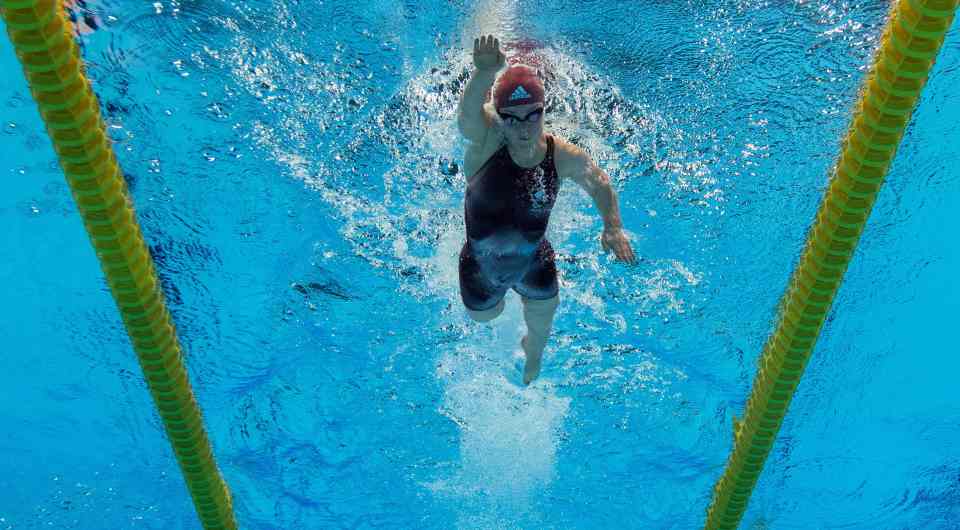  Ellie Simmonds powers away en-route to victory in the pool