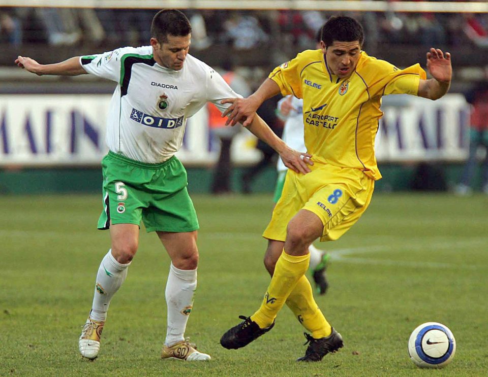  A former player with the likes of Racing Santander, Fucks (l) played in La Liga against the likes of Juan Roman Riquelme